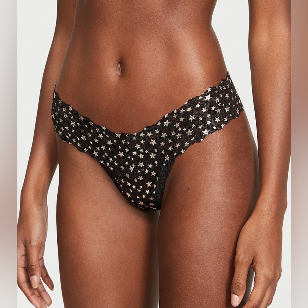 VICTORIA SECRET THE LACIE Posey Lace Thong Panty